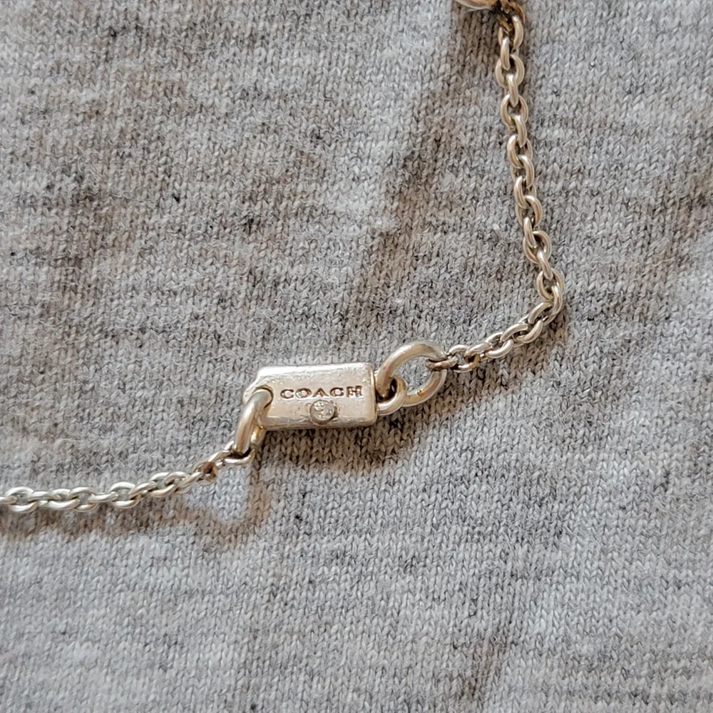 Coach || silver and gold flower charm necklace - Picture 4 of 6
